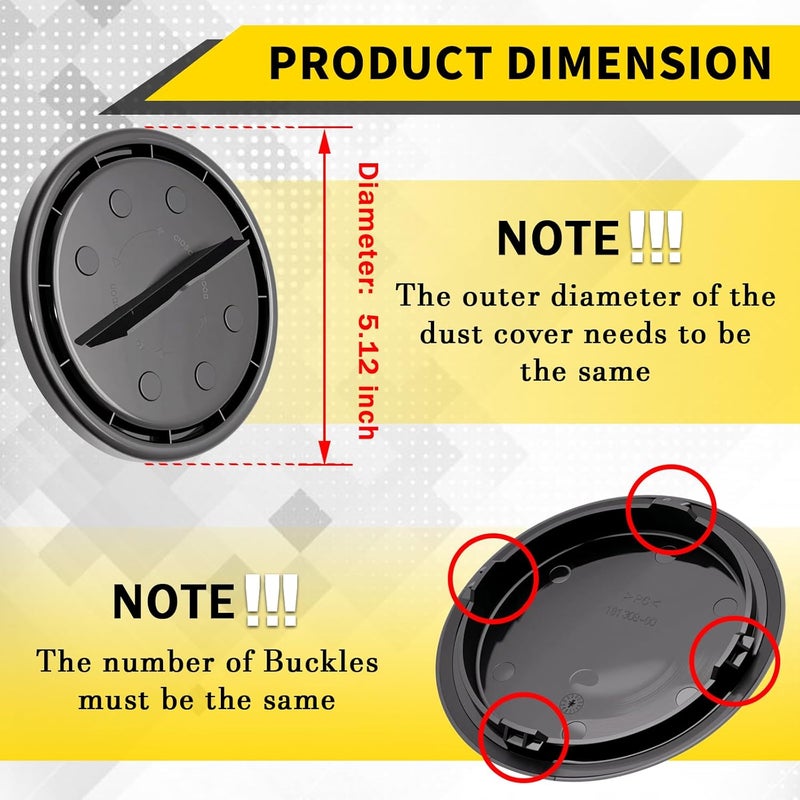 zyamstr Headlight Low Beam Back Cover Cap 12CM Fit For BMW X3/X5/X6/Z4,Mercedes CLK/CLS/E/GL/ML Series,VW Golf/GTI/Jetta Replace For 63117348932 - Image 4